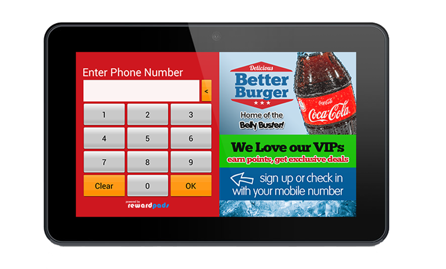 Texting Mobile phone customer rewards discounts loyaltyies promotion kiosk data list